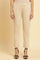 Beige Slim Fit Elasticated Western Pants