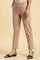 Pink Slim Fit Elasticated Western Pants