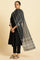 Black And White Kota Printed Dupatta