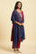 Blue Chiffon Mukaish Dupatta
