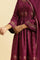 Purple Embellished Kurta, Pants And Dupatta Set