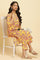 Yellow Floral Printed Cotton Kurta And Pants Co-Ord Set