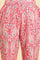 Pink Printed Straight Kurta And Pants Co-Ord Set