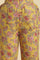 Yellow Floral Printed Kurta, Pants And Pink Dupatta Set