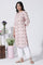 Pink Geometric Printed Shirt Kurta And Pants Set