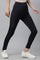 Navy Blue Solid Skinny Fit Tights With Elasticated Waist