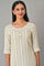 Beige Yarn-Dyed kurta