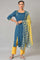 Blue Thread Embroidered Kurta Set