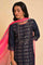 Navy Blue Festive kurta, Embroidered Salwar & Dupatta