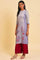 Purple Print Mix Straight Summer kurta