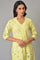 Green A-Line Floral Print kurta