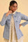Blue Cotton Flax Summer Jacket