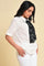 White Seer Sucket Top With Detachable Scarf