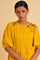 Yellow Embroidered Peplum Top