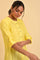 Yellow Blue Cotton Flax Top