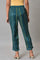 Teal Multi-Coloured Stripe Print Plus Size Pants