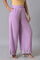 Purple Embroidered Parallel Pants