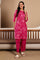 Pink Floral Printed Boat Neck Pure Cotton Kurta and Pants Co-ord Set