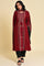 Red Mock Layer kurta Set