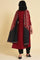 Red Mock Layer kurta Set