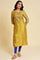 Mustard Embroidered kurta Set