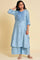 Blue Printed kurta Co-Ord Set