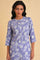 Blue Floral Printed kurta & Pants Set