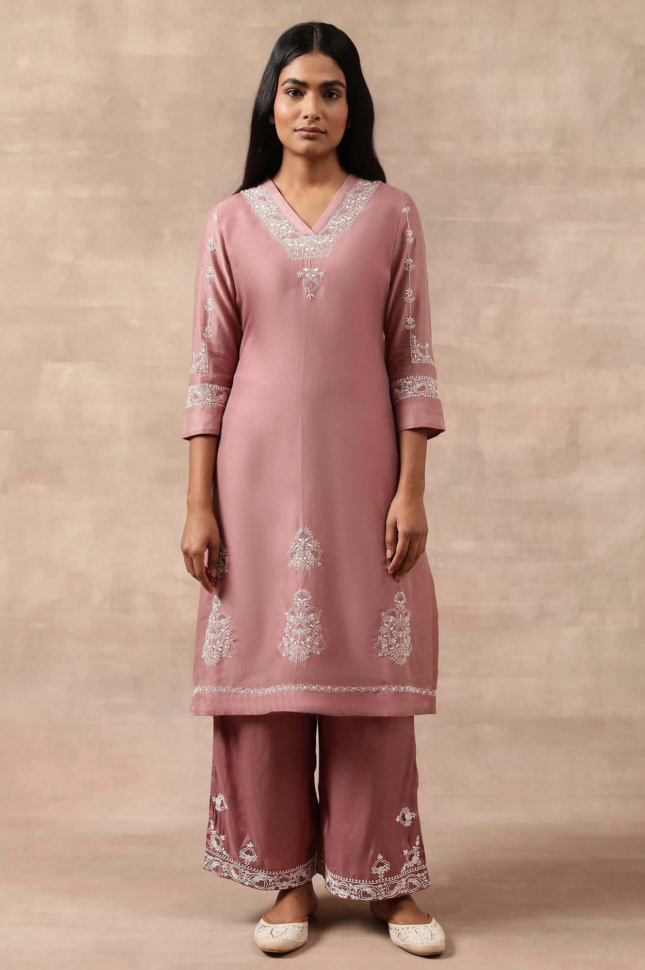 Elegant Cotton Silk Chikankari kurta