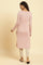 Lotus Pink Embroidered Winter Kurta