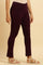 Purple Solid Fit And Flare Pants