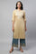 Beige Light Festive Zari Embroidered kurta