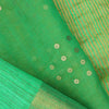 Vibrant Green Matka Silk Saree With Sequin Embroidery