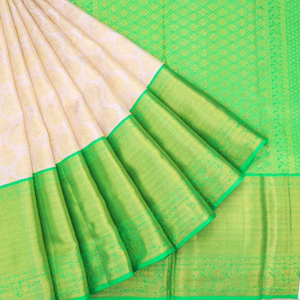 JAS - 007 | Pista Green & Pink Pure Kanchi Phadiya Pattu | Weavers Spe –  Kanchipuram JS Babu Silks