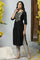 Black Zari Embroidered Festive Kurta