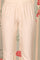 Beige Abstract Printed Embroidered Kurta, Trousers and Dupatta Set