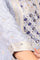 Blue Yarn Dyed Zari Embroidered Kurta, Palazzo and Dupatta Set