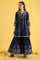 Blue Embroidered Kurta & Sharara with Dupatta Set