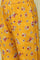 Mustard Yellow Floral Printed Breezy Rayon A-Line Kurta And Pants Set