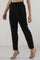 Black Solid Rayon Trousers