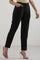 Black Solid Rayon Trousers
