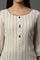 Beige Striped Yarn-Dyed Crinkle Kurta