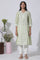 Light Green Cotton Printed Kurta With Lace