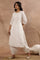 White Textured Cotton Schiffli Kurta