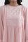 Pink Cotton A-Line Schiffli Top