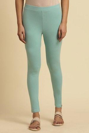 Light Blue Pink Knitted Tights