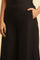 Jet Black Flared Culottes With Mirror Work