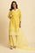 Yellow Chikankari Embroidered Kurta, Sharara And Dupatta Set