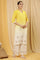 Yellow Ombre Embroidered Kurta, Pants And Dupatta Set