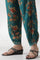 Teal Green A-Line Printed Kurta And Gathered Pants