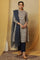 Ivory Jaal Block Printed Kurta In Cotton Slub